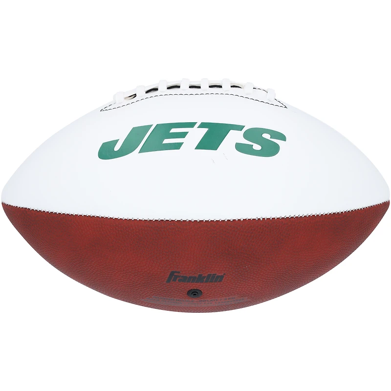 Garrett Wilson New York Jets Autographed Franklin White Panel Football