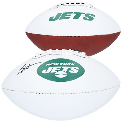 Ballon de football Franklin White Panel autographié par Garrett Wilson des New York Jets