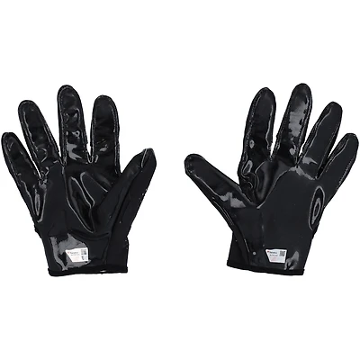 Gants adidas noirs dédicacés par Garrett Wilson des New York Jets lors du match contre les Texans de Houston le 10 décembre 2023