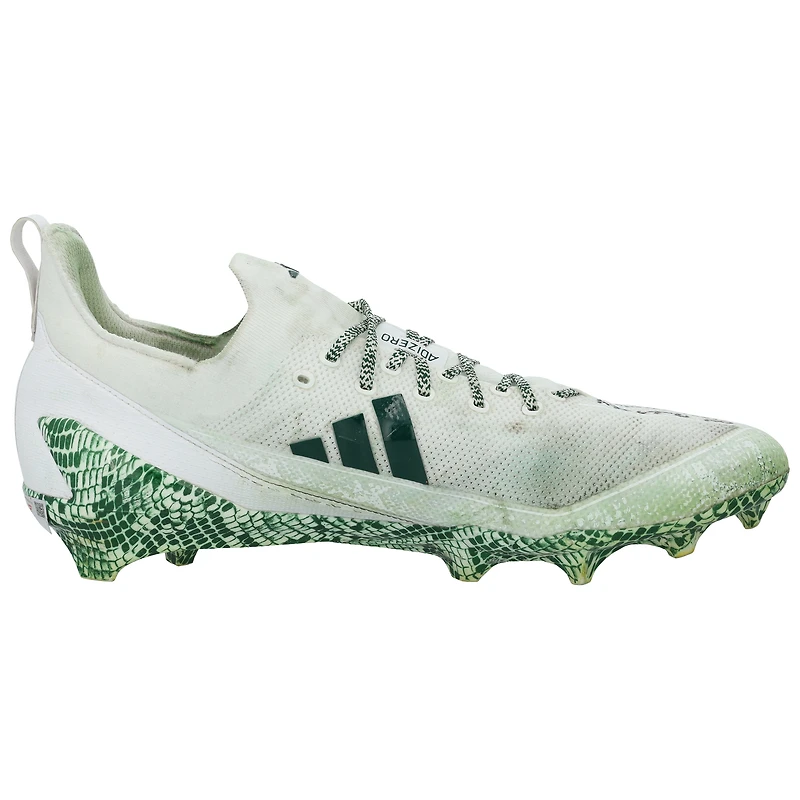 Garrett Wilson New York Jets Autographed Game-Used White adidas Cleats vs. Buffalo Bills on December 29, 2024 with Multiple Inscriptions