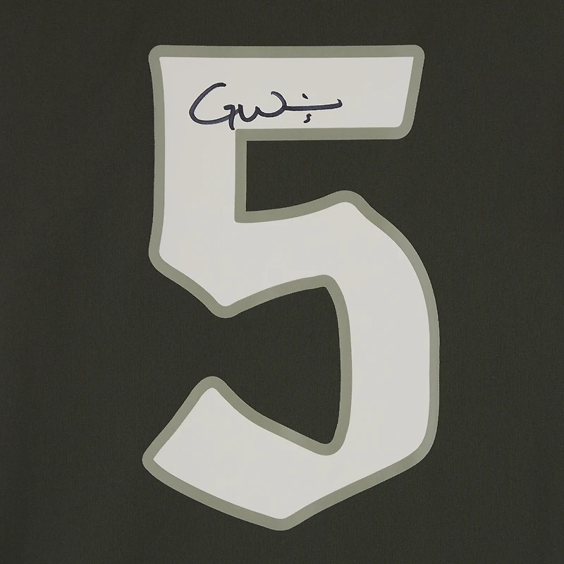 Maillot Nike vert Gotham, autographié par Garrett Wilson des Jets de New York, porté lors du match de rivalité.