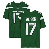 Garrett Wilson New York Jets Autographed Green Nike 2019-2023 Limited Jersey with "2022 NFL OROY" Inscription