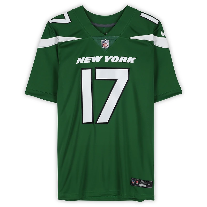 Garrett Wilson New York Jets Autographed Green Nike 2019-2023 Limited Jersey with "2022 NFL OROY" Inscription
