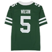 Garrett Wilson New York Jets Autographed Green Nike Vapor Fuse Stitched Number Limited Jersey