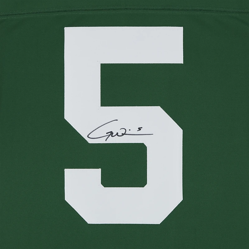 Garrett Wilson New York Jets Autographed Green Nike Vapor Fuse Stitched Number Limited Jersey