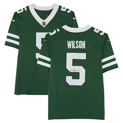Garrett Wilson New York Jets Autographed Green Nike Vapor Fuse Stitched Number Limited Jersey