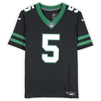 Garrett Wilson New York Jets Autographed Nike 2024 Black Alternate Limited Jersey