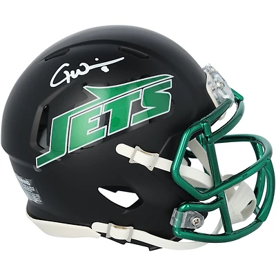 Garrett Wilson New York Jets Autographed Riddell Black Alternate Speed Mini Helmet