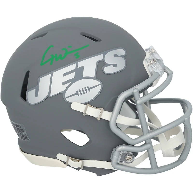 Mini-casque Riddell Slate Speed autographié par Garrett Wilson des Jets de New York