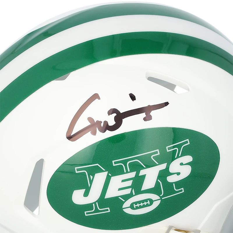 Mini-casque Riddell blanc à vitesse alternative autographié par Garrett Wilson (New York Jets)