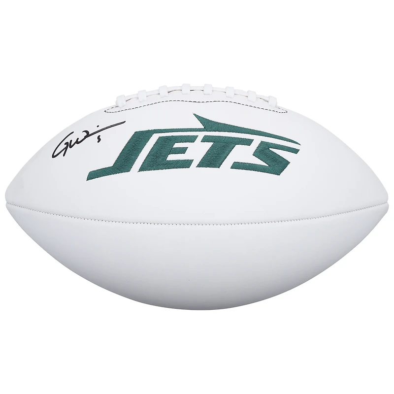 Garrett Wilson New York Jets Autographed Wilson White Panel Football