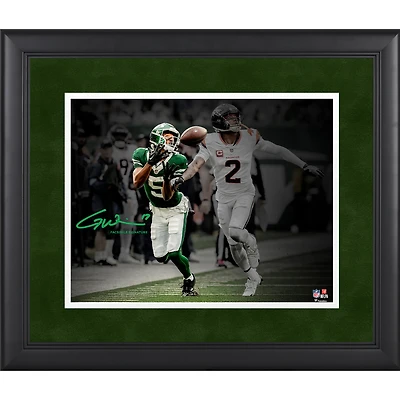 Photographie encadrée de Garrett Wilson, Jets de New York, 11" x 14"