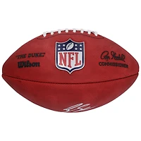 Ballon de football Wilson Duke en couleur autographié par Geno Smith (New York Jets)
