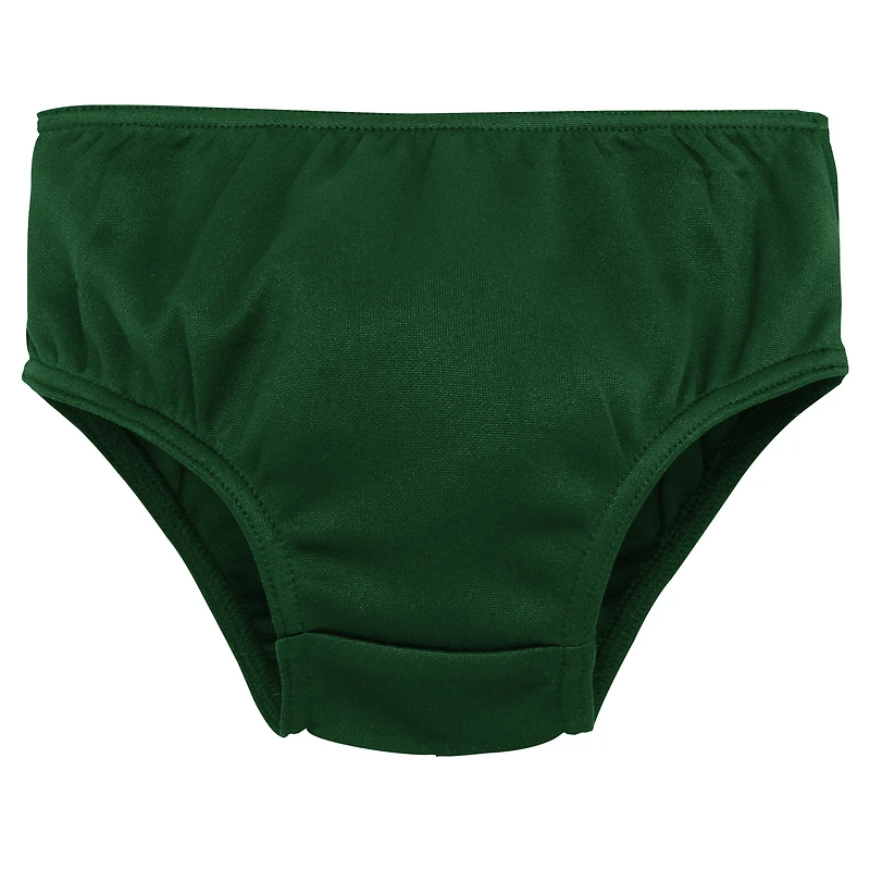Ensemble de pom-pom girl deux pièces avec bloomers pour filles, vert, New York Jets Spirit Cheer