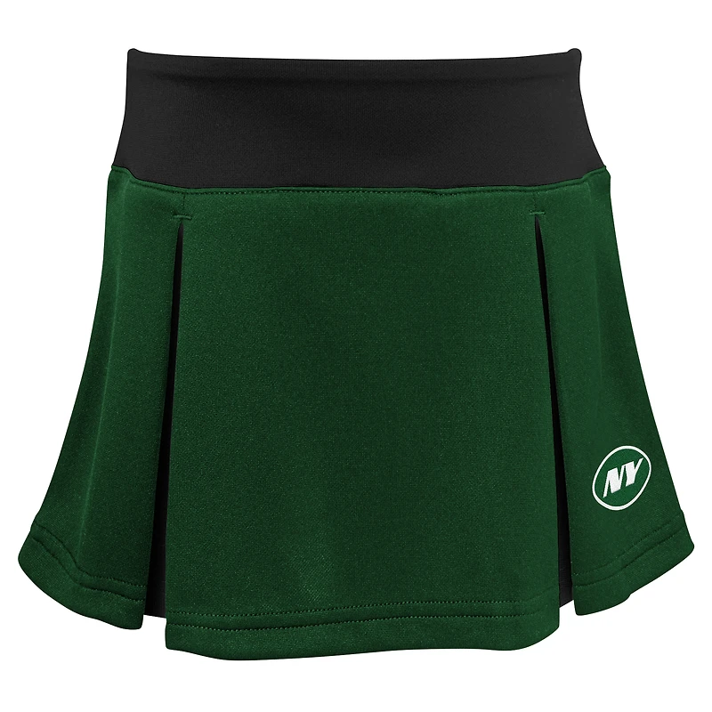 Girls Youth Green New York Jets Spirit Two-Piece Cheerleader Set