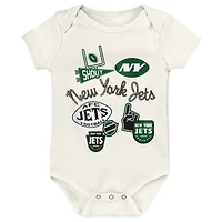 Infant & Newborn Outerstuff  New York Jets Littlest Player Three-Piece Bodysuit Set