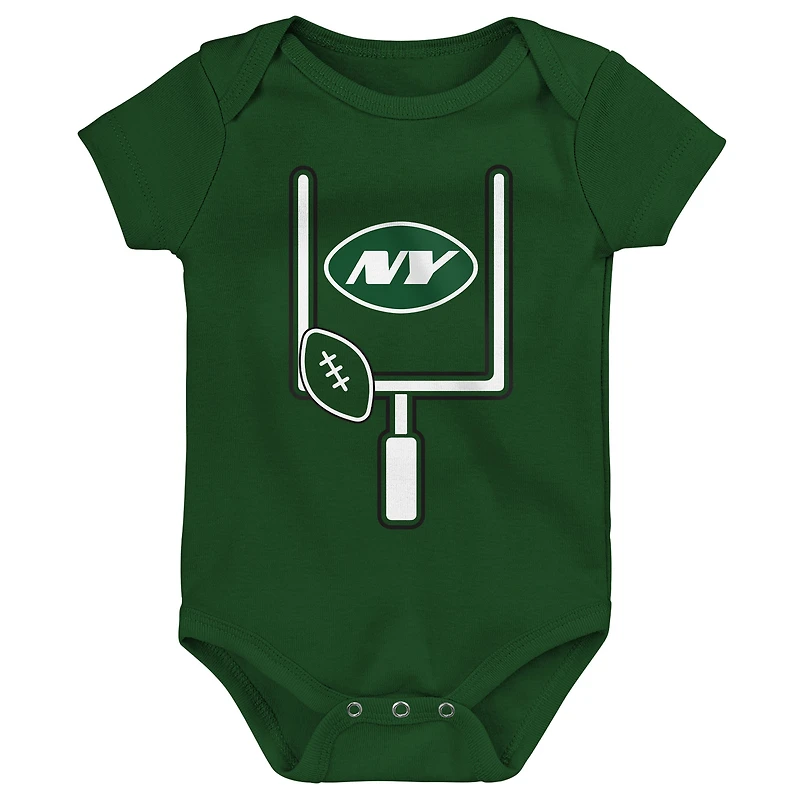 Ensemble de body trois pièces pour bébé et nouveau-né Outerstuff New York Jets Littlest Player