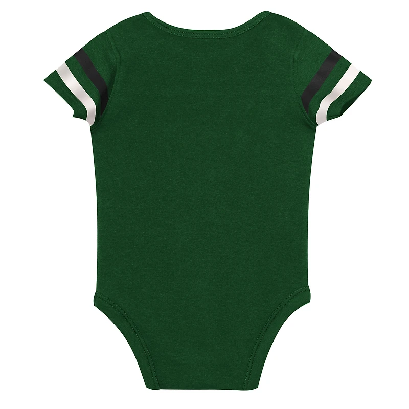 Infant & Newborn Outerstuff New York Jets Up One Three-Piece Bodysuit, Bib Booties Set