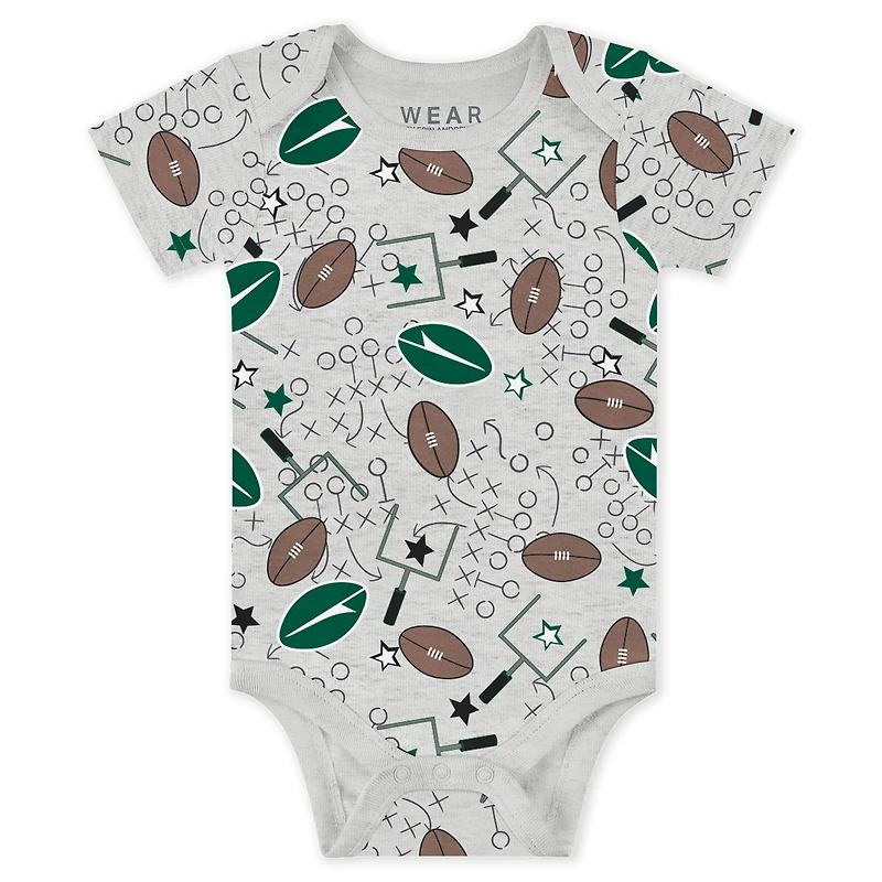 Infant & Newborn WEAR by Erin Andrews New York Jets Three-Piece Turn Me Around Bodysuits Pant Set