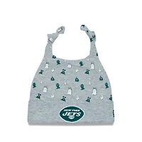 Infant New Era Heather Gray New York Jets Critter Cuffed Knit Hat