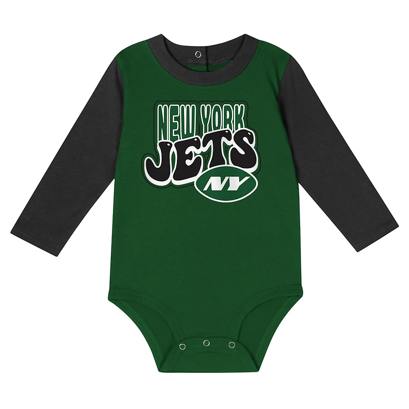 Ensemble body à manches longues et pantalon pour bébé New York Jets Double Up
