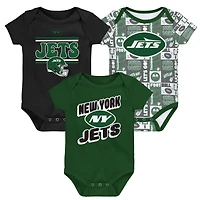 Ensemble de trois bodies pour bébé New York Jets Play Day
