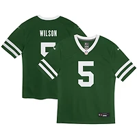 Maillot de jeu Nike vert Garrett Wilson pour enfant des New York Jets