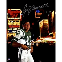 Photo de Broadway autographiée par Joe Namath, joueur des New York Jets (40,6 x 50,8 cm).