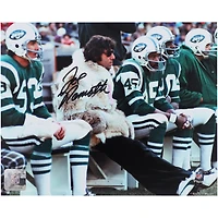 Joe Namath New York Jets Autographed 8" x 10" Fur Coat Sideline Photograph