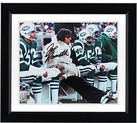 Joe Namath New York Jets Autographed 8" x 10" Fur Coat Sideline Photograph