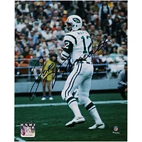 Joe Namath New York Jets Autographed 8" x 10" White Jersey in Pocket Photograph