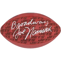 Joe Namath New York Jets Autographed Duke Showcase Football with "Broadway" Inscription