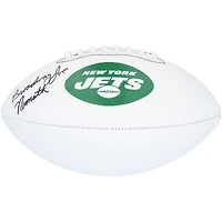 Joe Namath New York Jets Autographed Franklin White Panel Football with "Broadway" Inscription