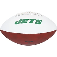Ballon de football Franklin White Panel autographié par Joe Namath des New York Jets