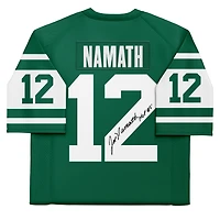 Joe Namath New York Jets Autographed Green Mitchell & Ness Legacy Jersey with "HOF 85" Inscription 