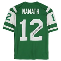 Joe Namath New York Jets Autographed Kelly Green Mitchell & Ness Authentic Jersey