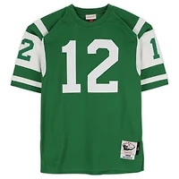Maillot authentique autographié par Kelly Green Mitchell & Ness des New York Jets par Joe Namath