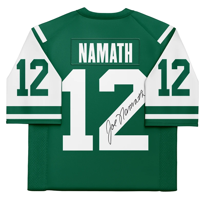 Joe Namath New York Jets Autographed Kelly Green Mitchell & Ness Authentic Jersey