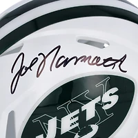 Casque mini-speed rétro autographié Riddell 1998-2018 par Joe Namath des New York Jets