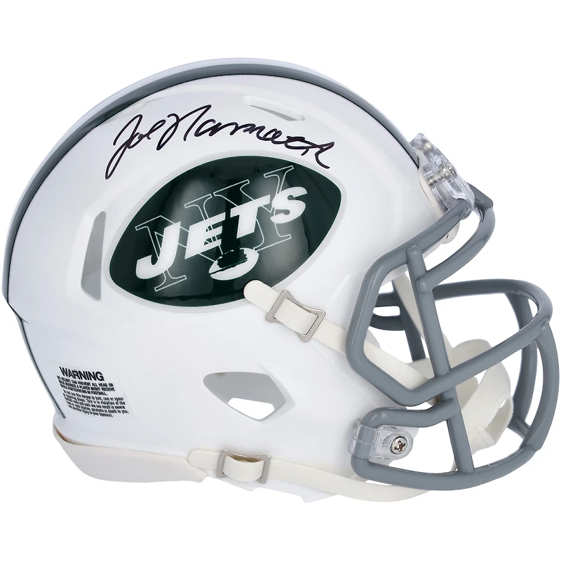 Joe Namath New York Jets Autographed Riddell 1998-2018 Throwback Speed Mini Helmet