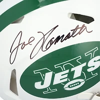 Joe Namath New York Jets Autographed Riddell 2024 Alternate 2 White Speed Authentic Helmet