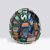 Joe Namath New York Jets Autographed Riddell Speed Authentic Helmet with "Broadway" Inscription - Art by Charles Fazzino - WN55916236