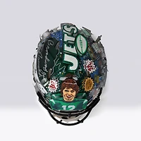 Joe Namath New York Jets Autographed Riddell Speed Authentic Helmet with "Broadway" Inscription - Art by Charles Fazzino - WN55916236