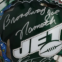 Joe Namath New York Jets Autographed Riddell Speed Authentic Helmet with "Broadway" Inscription - Art by Charles Fazzino - WN55916236