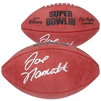 Ballon de football américain Wilson Super Bowl III autographié par Joe Namath, des Jets de New York.