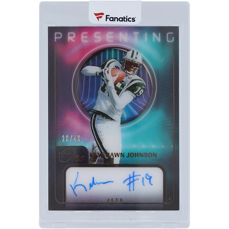 Keyshawn Johnson New York Jets Autographed 2023 Panini One Bronze Presenting Autograph #185 #10/49 Card