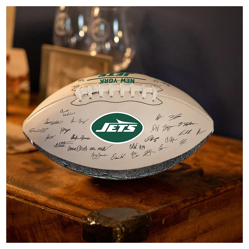 Logo Brands New York Jets 2025 Autograph Signature Football