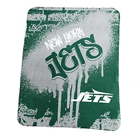 Logo Brands New York Jets 50" x 60" Classic Graffiti Fleece Throw Blanket