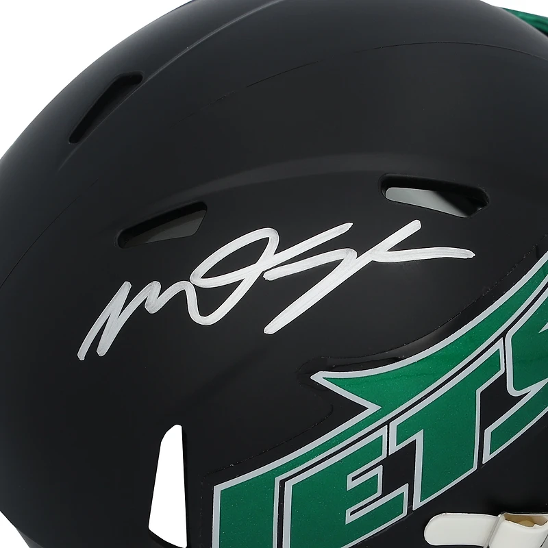 Casque Riddell noir Alternate Speed Mini autographié par Mason Taylor des New York Jets