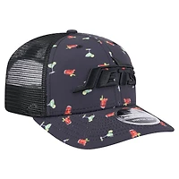 Men's New Era  Navy/Black New York Jets Adventure Drinks Pattern 9SEVENTY Stretch-Snap Hat